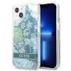 Guess GUHCP13SLFLSN iPhone 13 mini 5,4zielony/green hardcase Flower Liquid Glitter